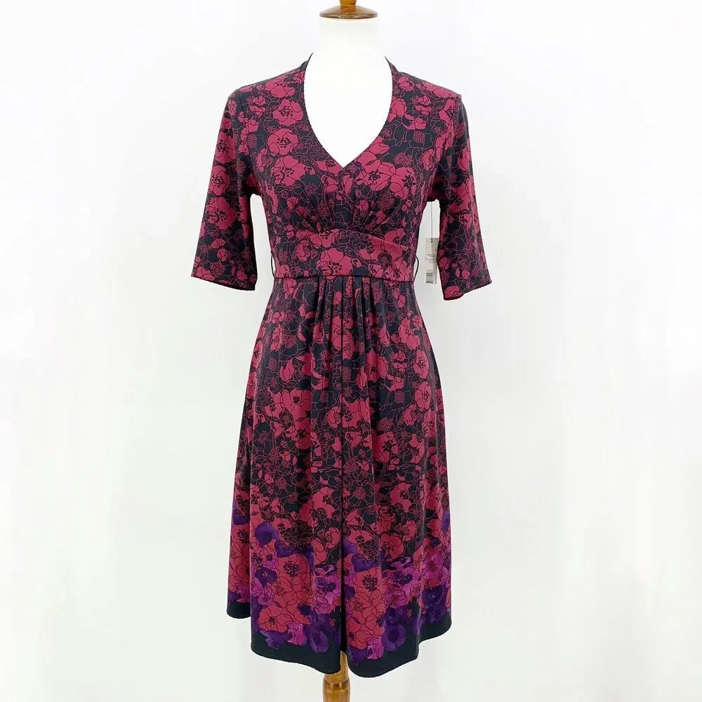 T‎ Tahari Dress Womens Dress S Floral Romantic Feminine Date Night Wedding Guest